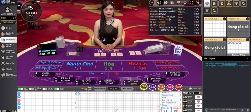 Baccarat - tựa game được đầu tư số lượng bàn đấu lớn nhất tại BG Casino