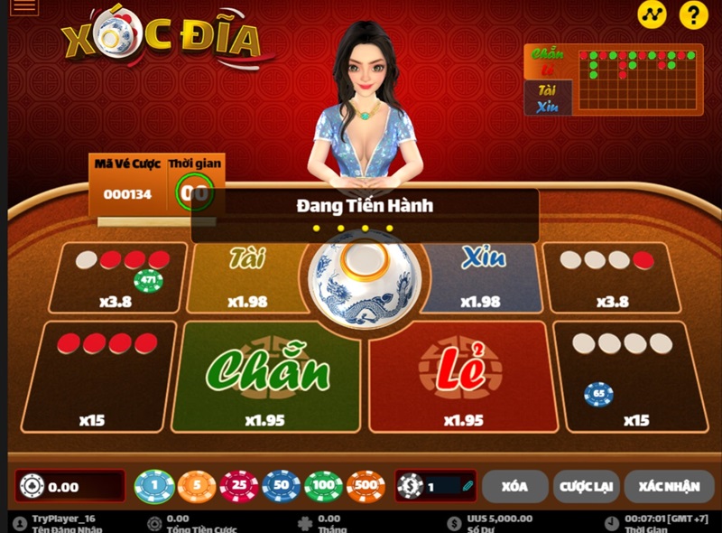 Các cửa cược trong game Xóc Đĩa