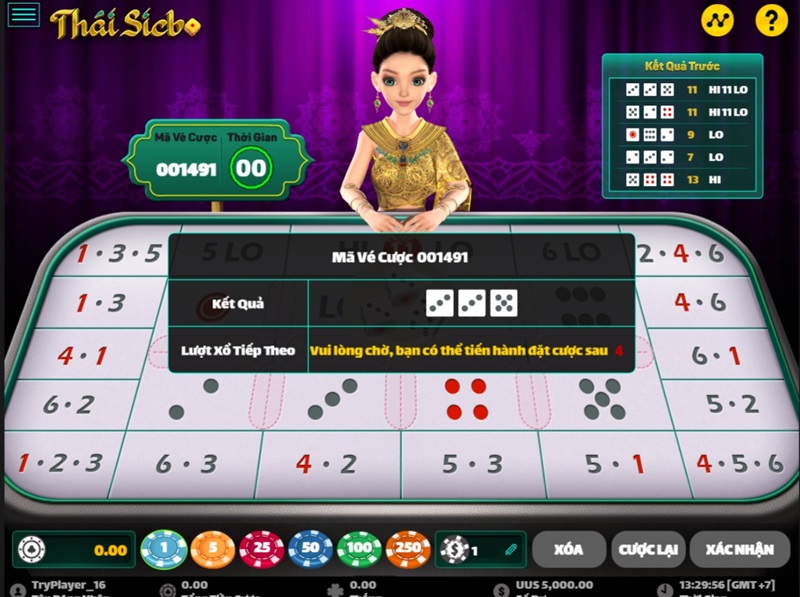Bàn chơi game Thai Hi Lo tại EU9
