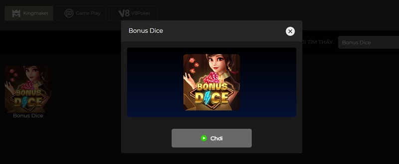 Vào Kingmaker và chọn Bonus Dice