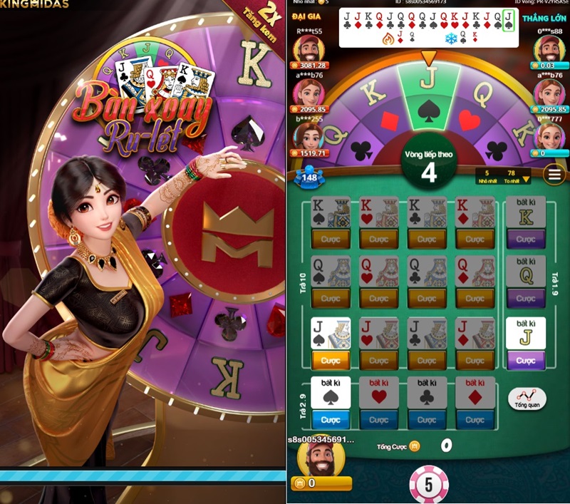Giao diện của game Card Matka