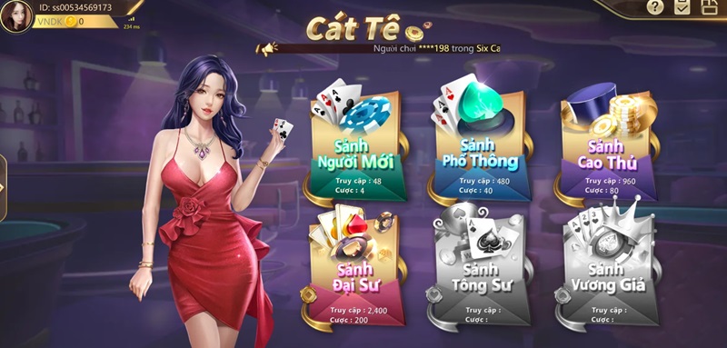 Six Cards thuộc sảnh game V8Poker