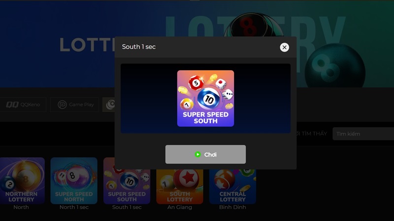 Super Speed South tại Win Win Lottery