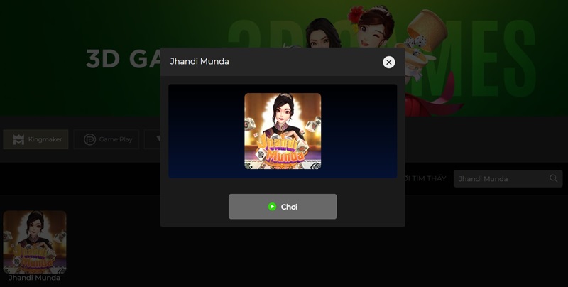 Game Jhandi Munda thuộc sảnh game 3D Kingmaker