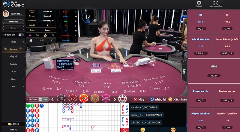 Baccarat - trò chơi không thể thiếu tại WM Casino