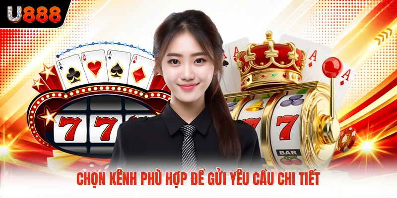 Chọn kênh phù hợp để gửi yêu cầu chi tiết